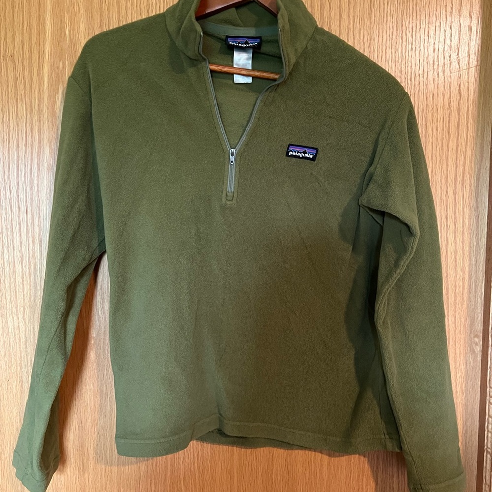 Patagonia Synchilla Mens Quarter Zip Fleece Green Pullover